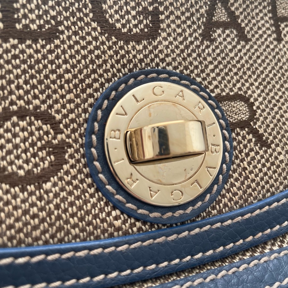 Bvlgari Logomania Canvas and Leather Tote - Picture 6 of 6